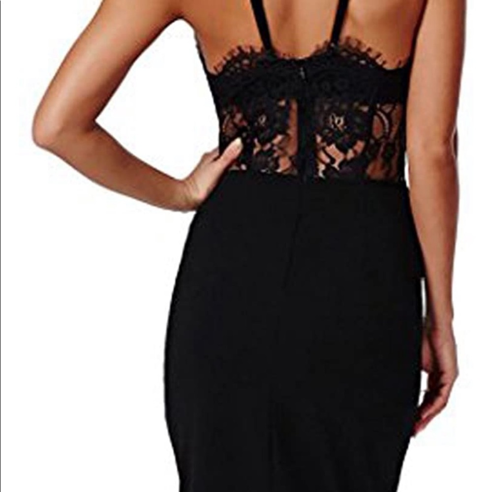 #73 Black Lace Bandage Dress Sz M - Picture 5 of 13